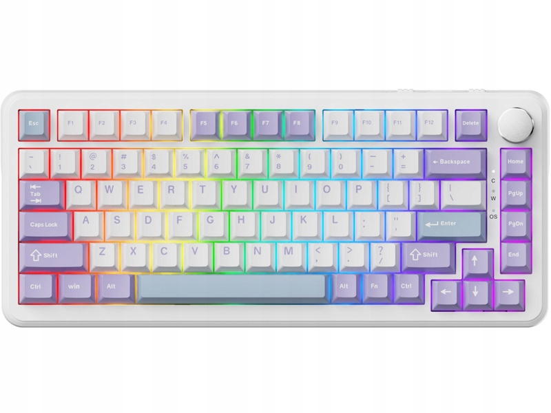 Klawiatura Ajazz AK820 Max Biało-fioletowo-niebieski