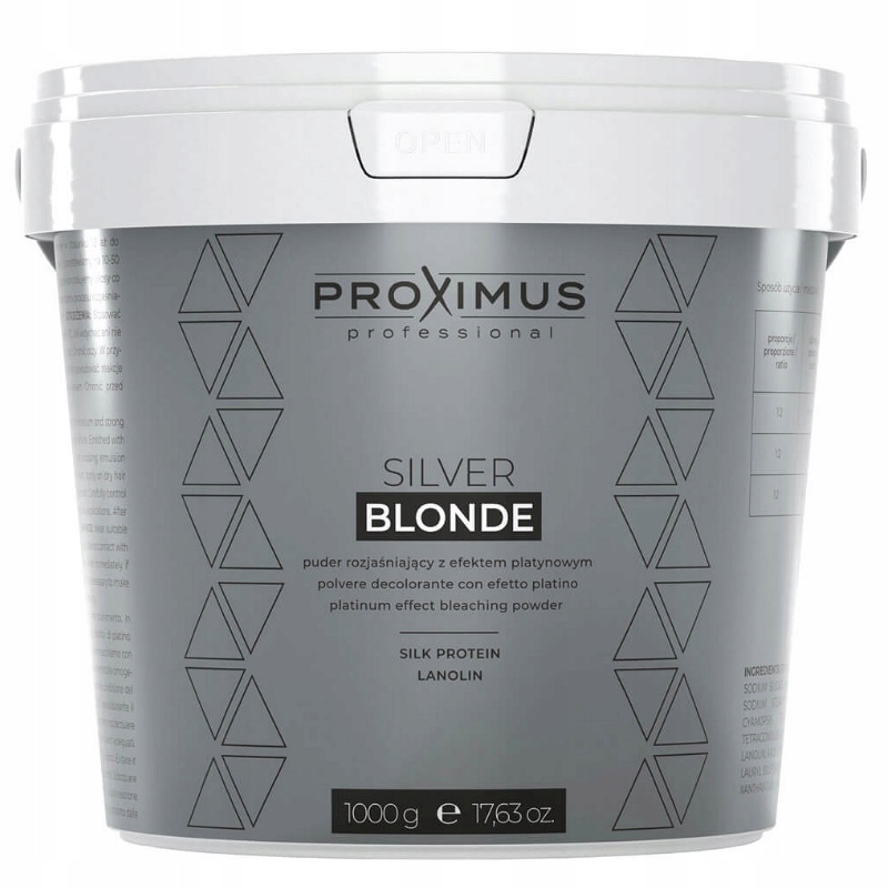 Proximus Rozjaśniacz do włosów Silver Blonde Srebrny Chłodny Blond 1kg