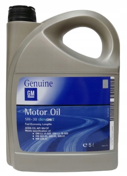 

Olej Gm 5W30 5L Dexos 2 zawieszka