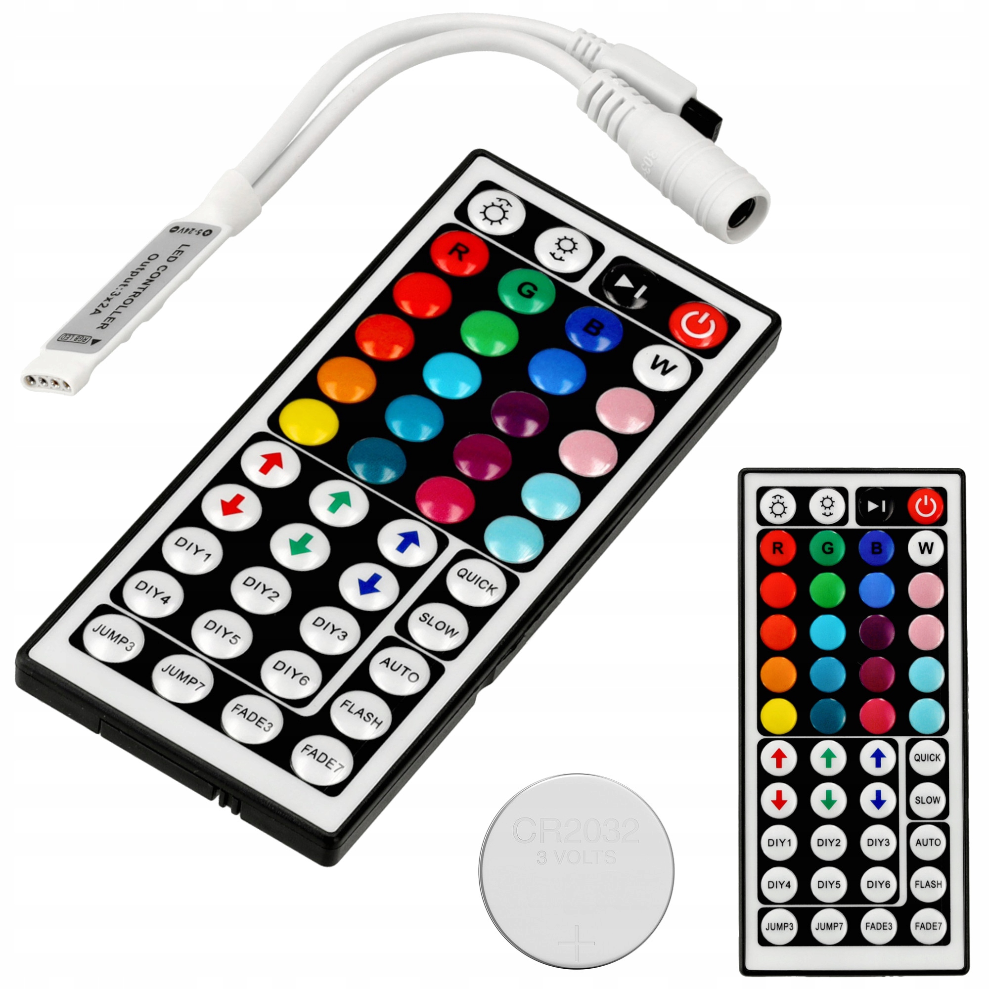 Sterownik Kontroler Do Taśm LED RGB Pilot IR44 6A Na Podczerwień 12-24V