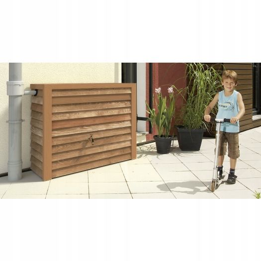 Zbiornik na deszczówkę Woody 350l, ciemne drewno Marka Garantia