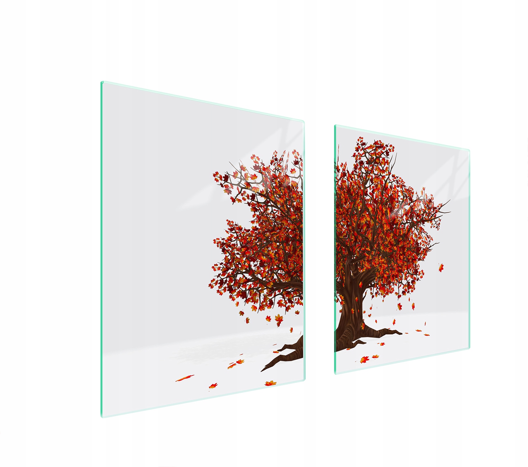 Skleněná Ochranná Deska Na Sporák 85x52 Dřevo Tvrzené Sklo