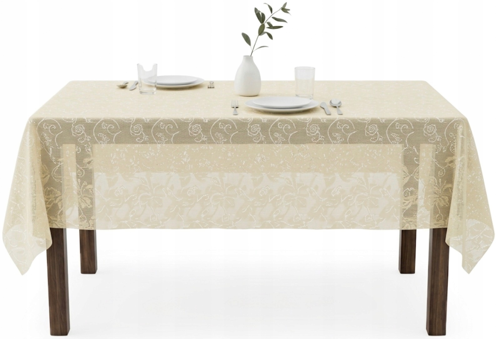 Obrus Ogrodowy Piankowy Pianka Prostokątny 135x180 cm Żółty kwiaty Oldman