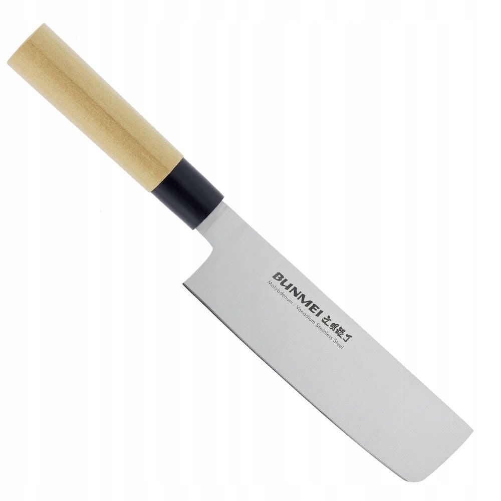Bunmei Japonský ostrý nôž s obojstrannou čepeľou Usuba Sekáčik na zeleninu 18 cm