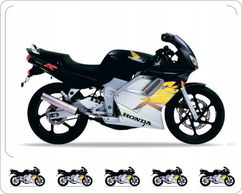 Samolepky Na Motocykl Juula Pro Honda Nsr 125 1999-2000 Černá Stříbrná