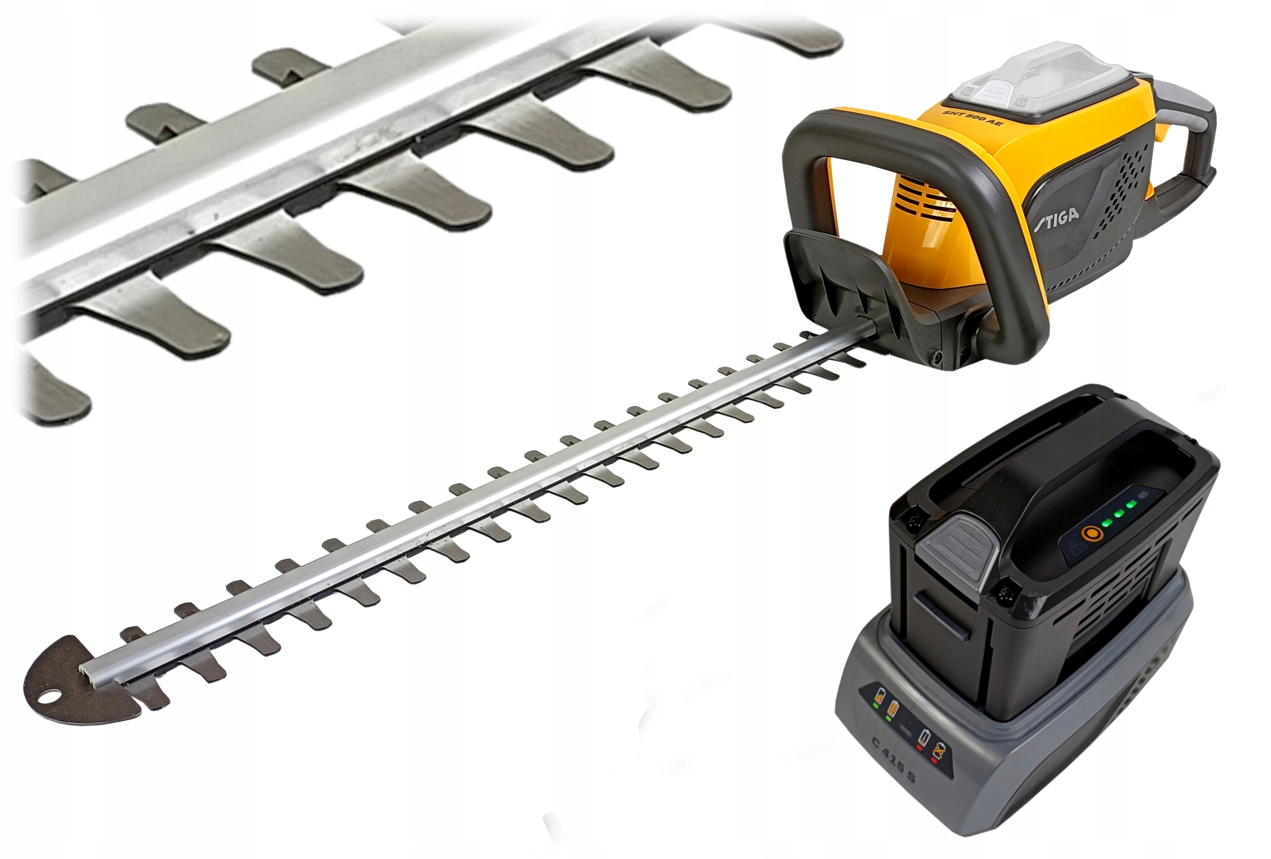 Stiga Sht 500 Ae Kit nożyce do żywopłotu 58 cm Zestaw z aku 2 Ah ładowarka