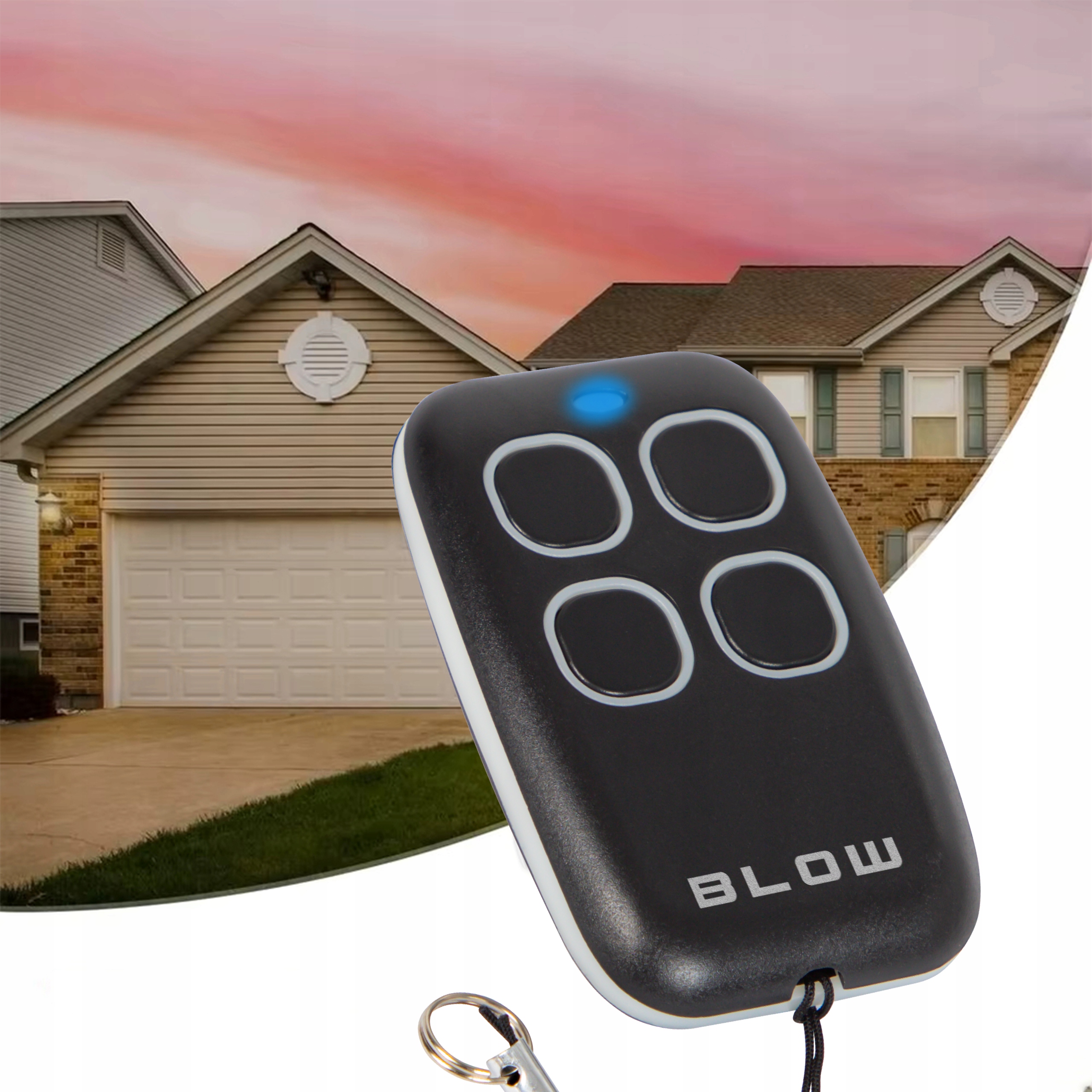 PILOT DO BRAMY UNIWERSALNY SAMOKOPIUJACY ALARM ROLET 433MHz 4 KANAŁOWY Marka Blow