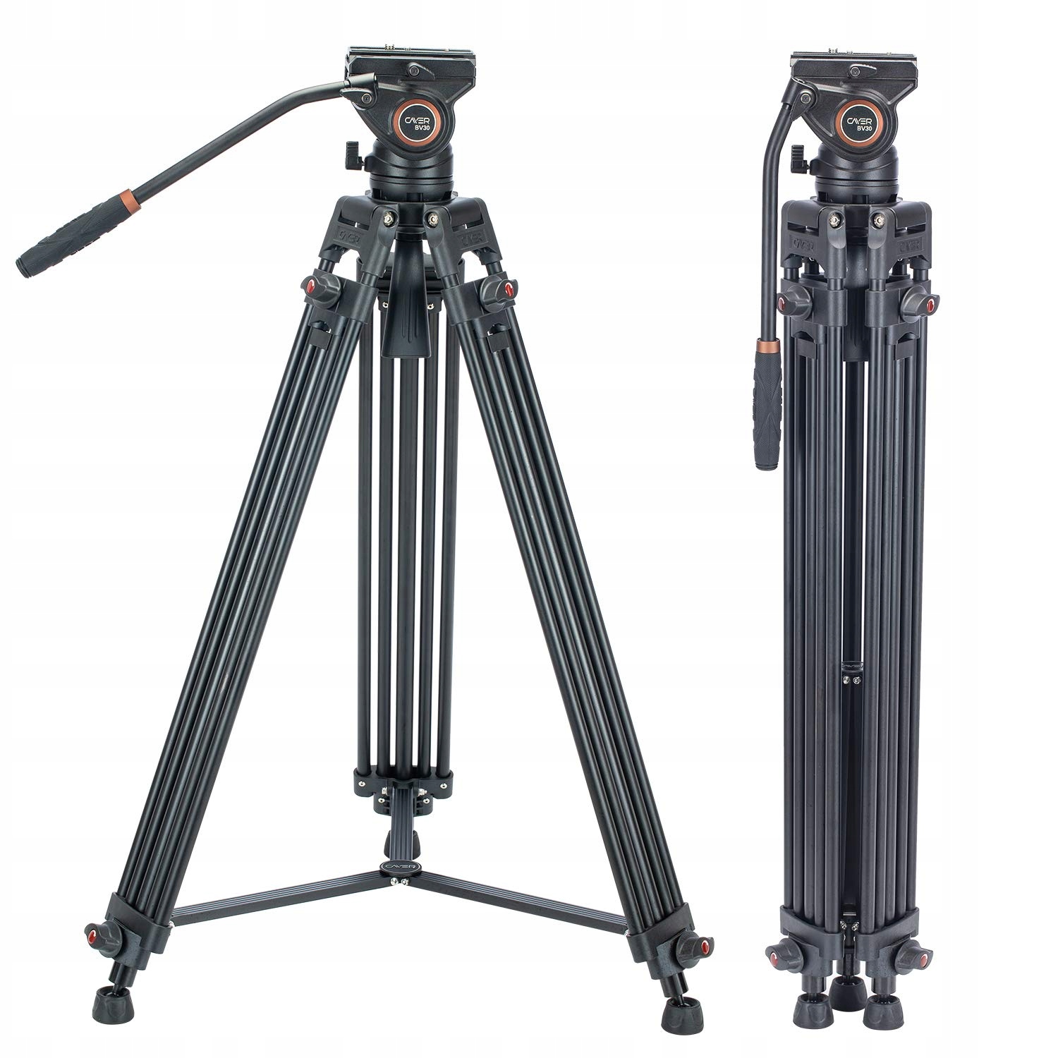 Fotografický Stativ Tripod Cayer BV30 Hlava Plochá Hliníkový Lehký Pro Vlog