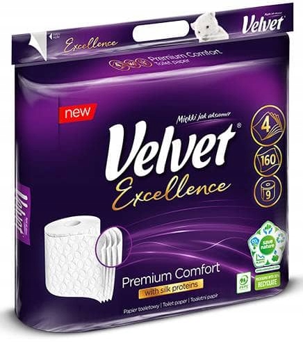 

Velvet Papier Toaletowy 4warstwy Excellence 9rolek