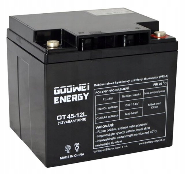 Goowei Energy Pb záložný akumulátor Vrla Gel 12V/45Ah (OTL45-12)
