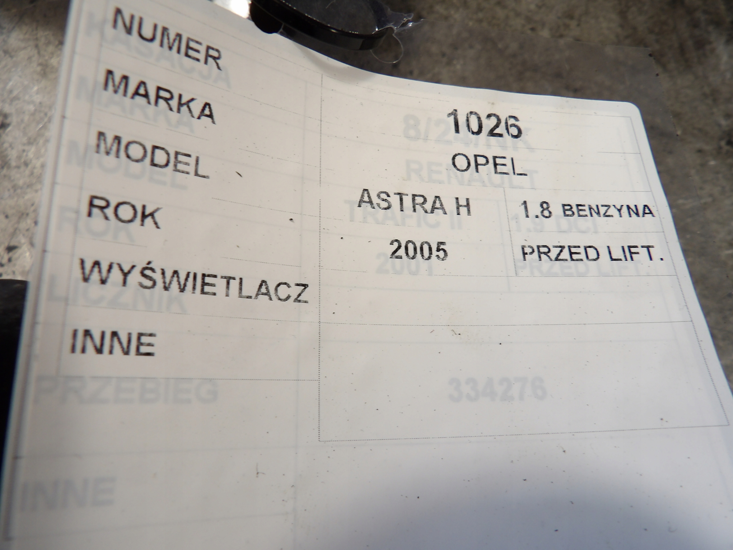 Opel Astra H clock, display 13178570 5WK70036
