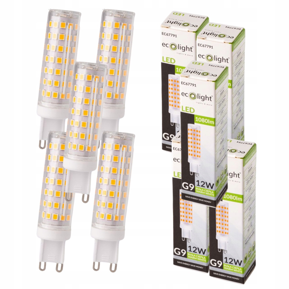 

5X Żarówka Led G9 Mini 12W Żyrandol Ww 12W=100W