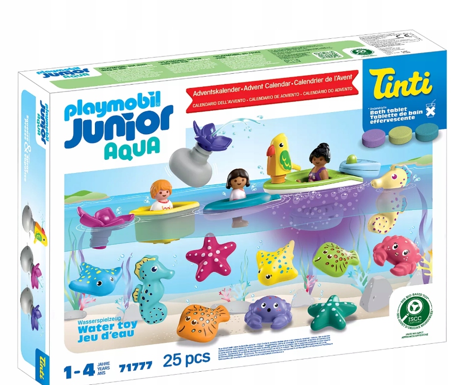 Playmobil 71777 Junior & Tinti: Kalendarz adwentowy kolorowa kąpiel łódka