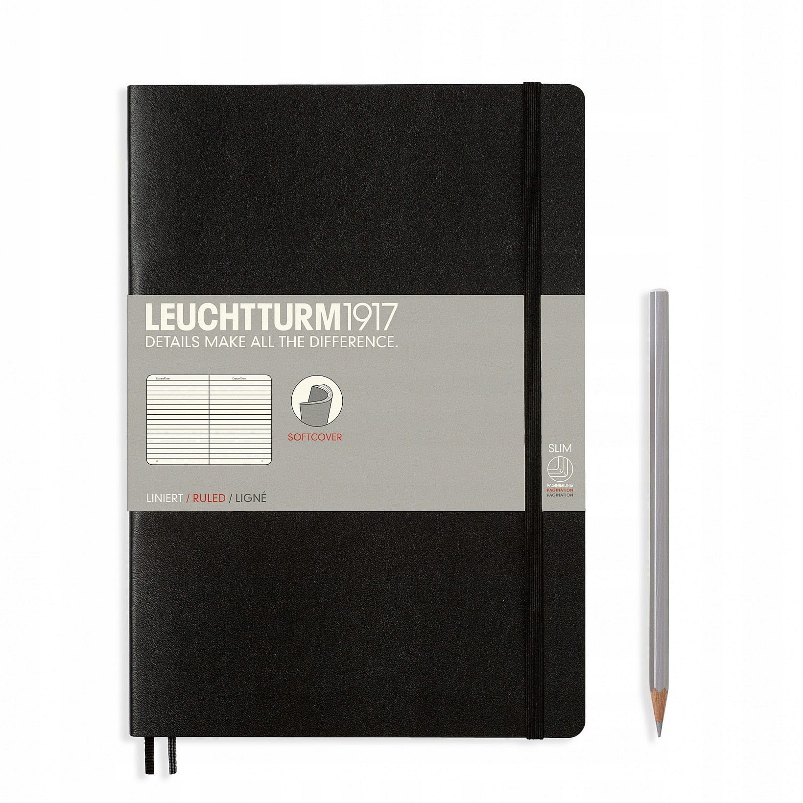 Notatnik Leuchtturm1917 Composition B5, Linie, Czarny