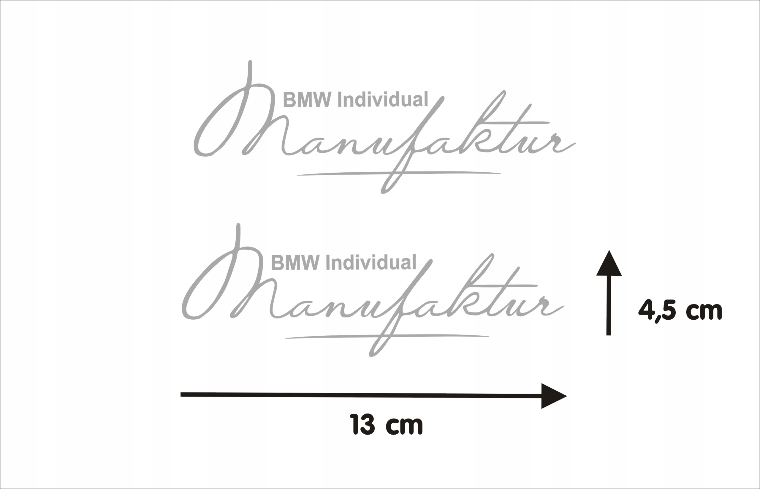 Bmw Individual Manufaktur Zestaw 2 Naklejek Na Kokpit Hi Temp 8 Lat Srebrne