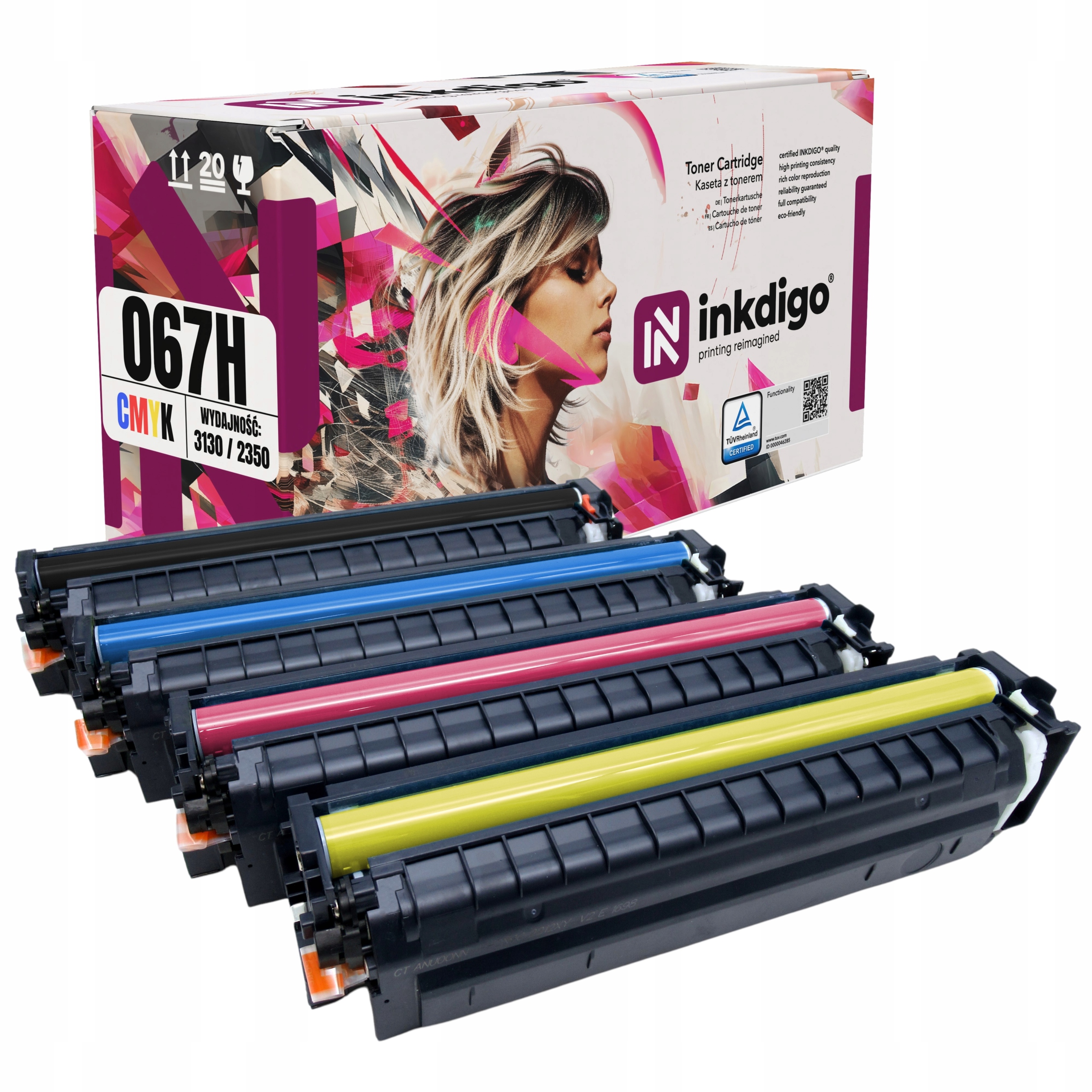 4x Toner zamiennik 067H do drukarki Canon i-SENSYS LBP-631 LBP-633 Mf 651