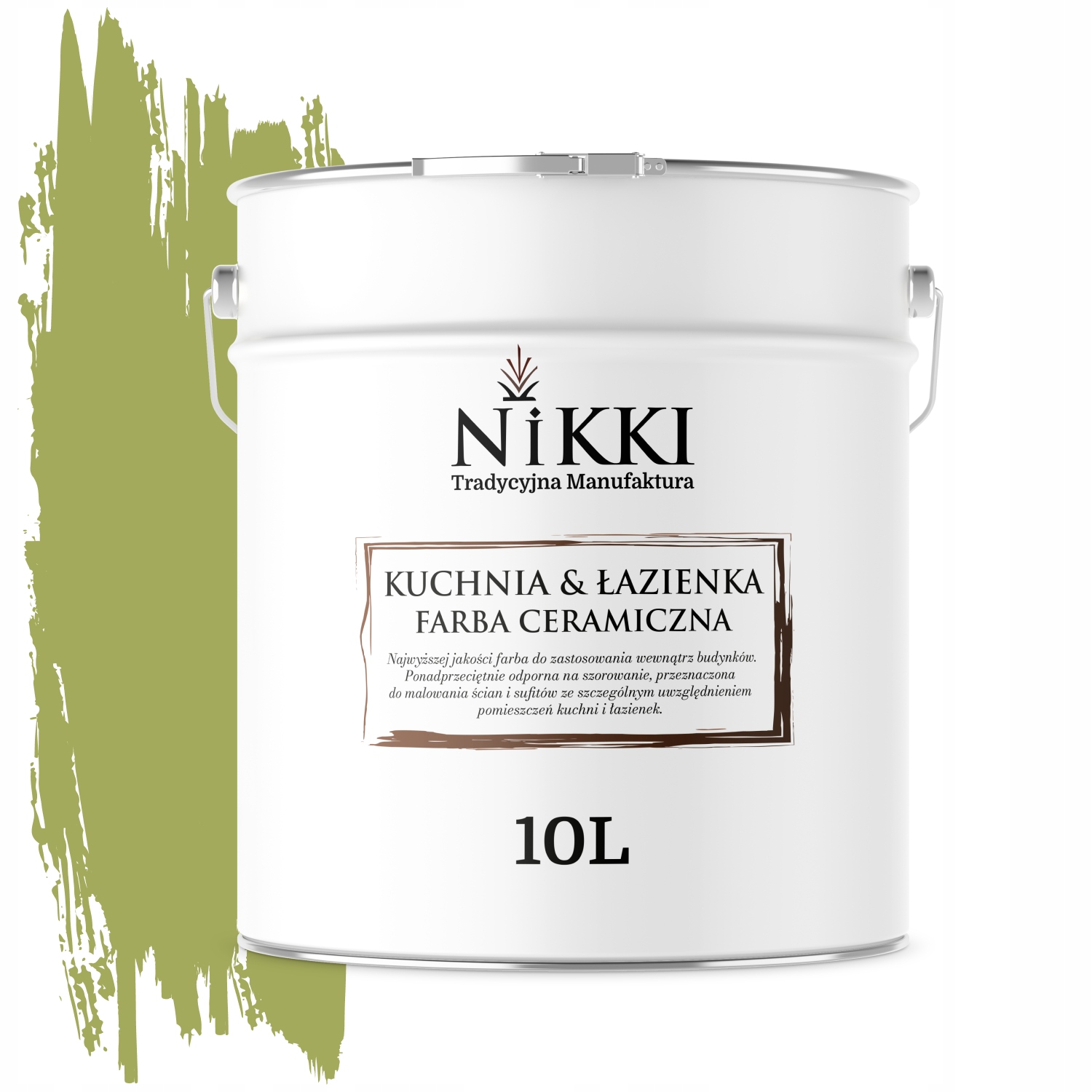 Keramická Farba Kuchyňa Kúpeľňa Hrachová Tmavá H2437 Mat 10 L Nástenná