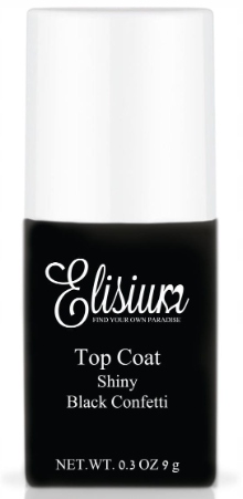 ELISIUM TOP COAT SHINY BLACK CONFETTI