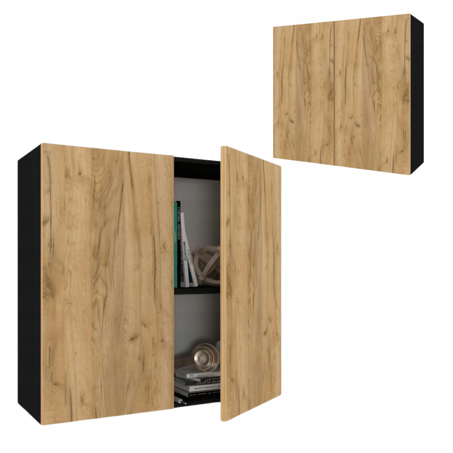 Závěsná skříňka do obývacího pokoje Skříňky do obývacího pokoje Police Karo 60 Černá Mat Craft