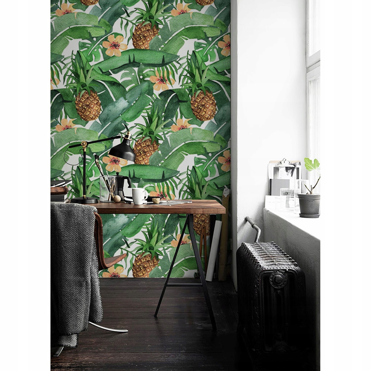 

Tapeta ścienna Tropikalne liście ananasa 250x250cm