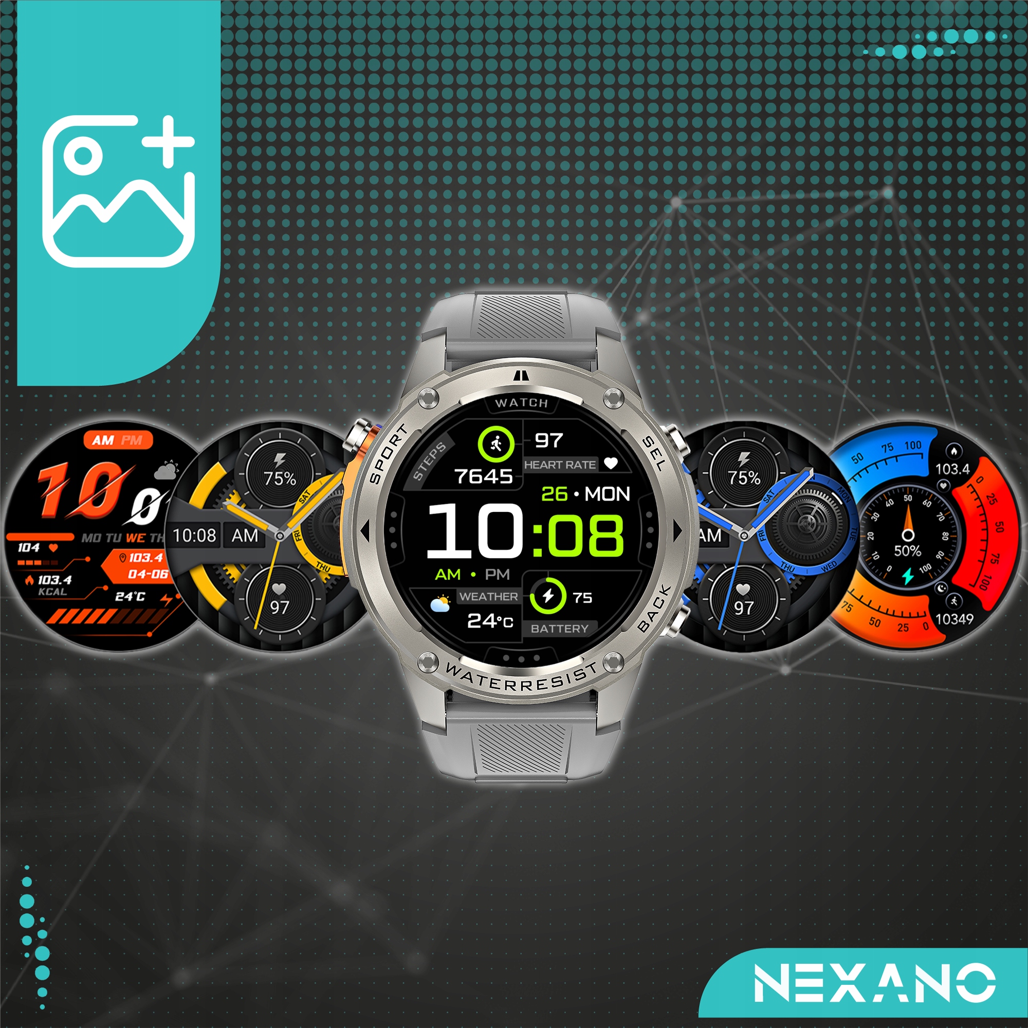 SMARTWATCH MĘSKI GPS ZEGAREK AMOLED MENU POLSKIE WODOODPORNY SPORT ROZMOWY Transmisja danych brak