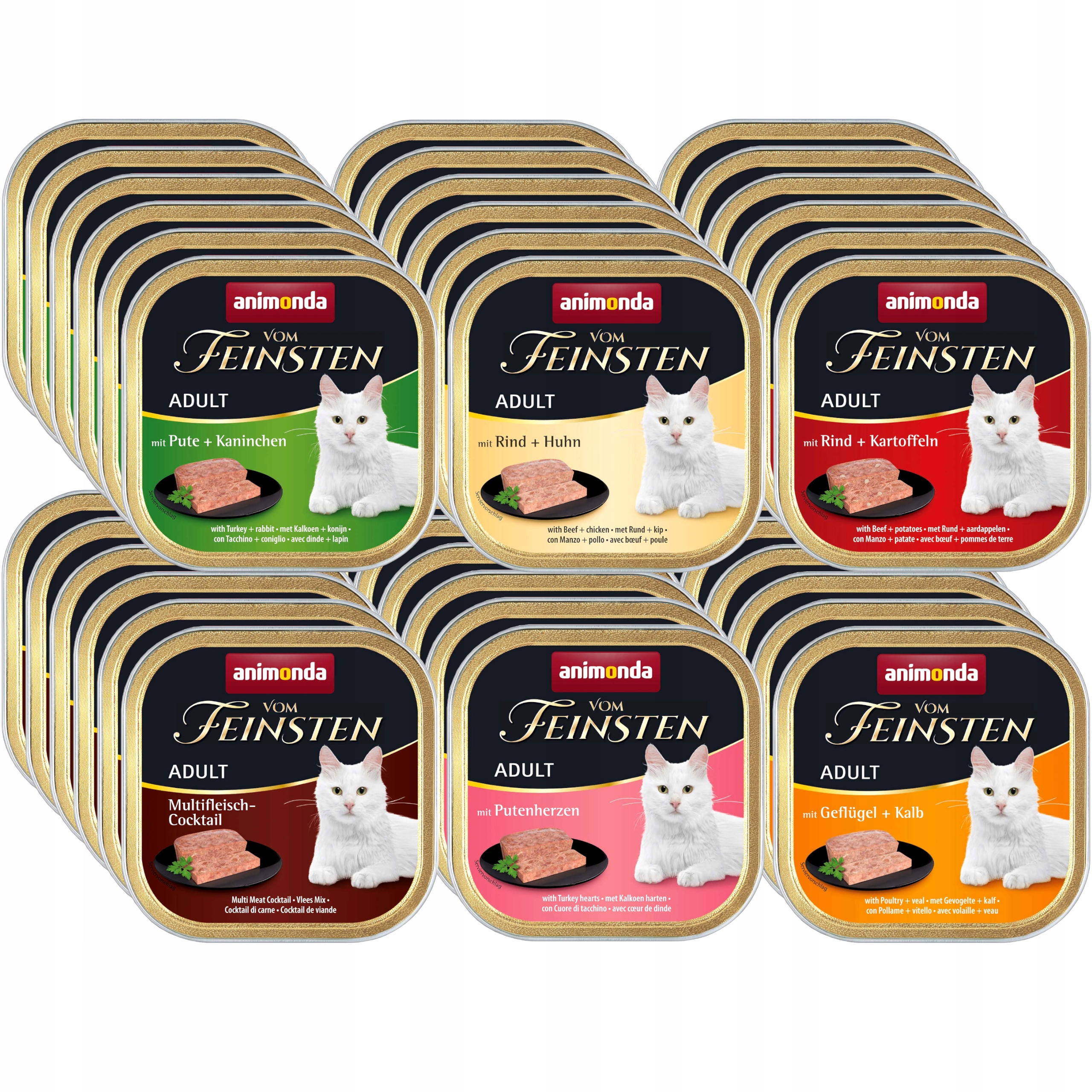 Animonda Vom Feinsten Adult krmivo pro kočky MIX Chutí 36x100g