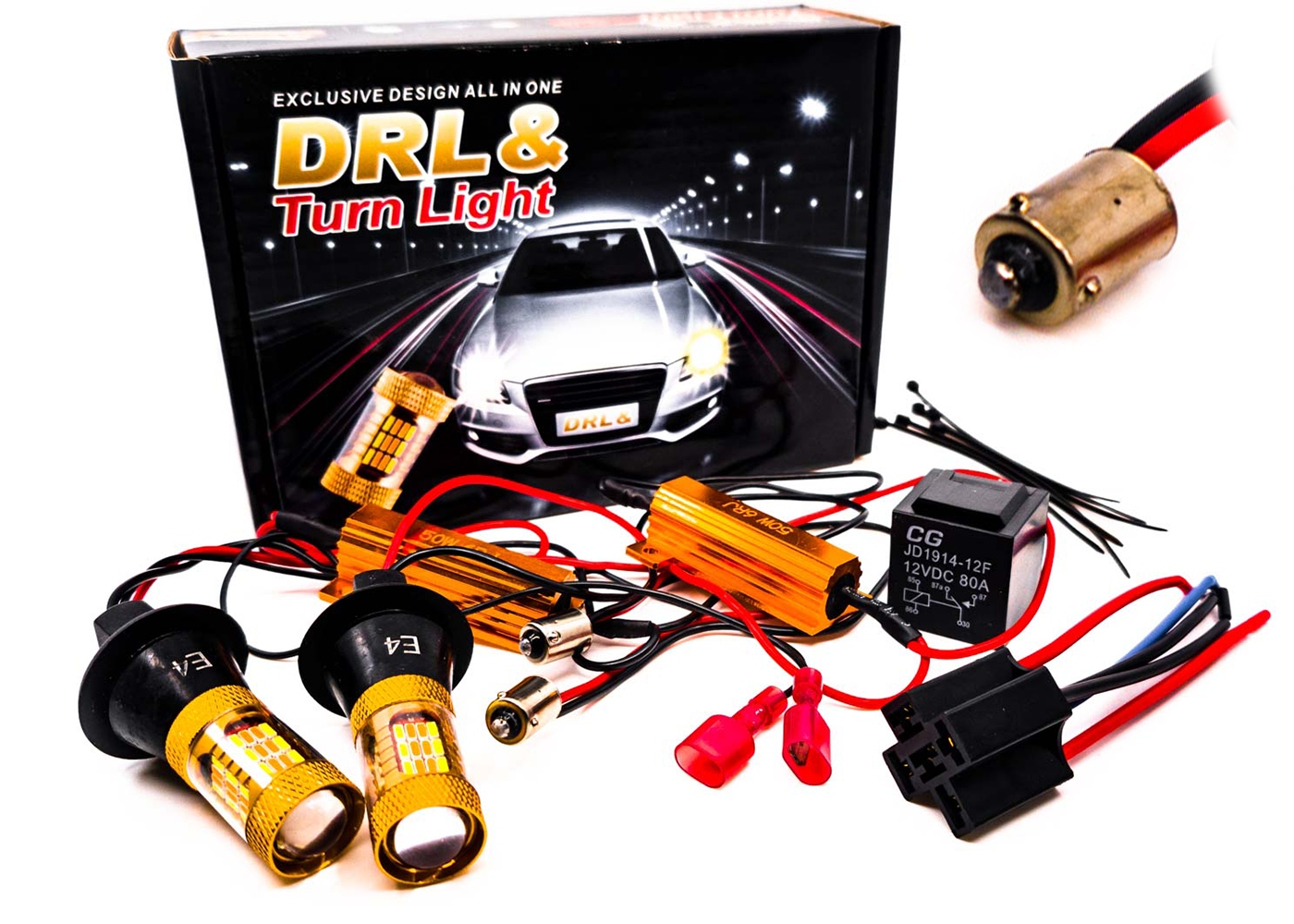 Дневные ходовые огни DRL + 2в1 r5w поворотники