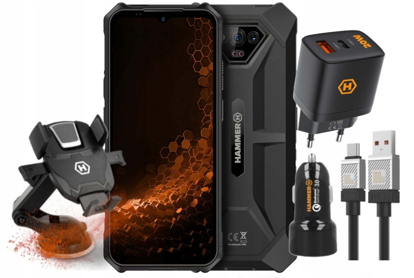 Hammer Iron 5 z noktowizją IP68 wytrzymały ekran 6,5' 6320mAh Czarny