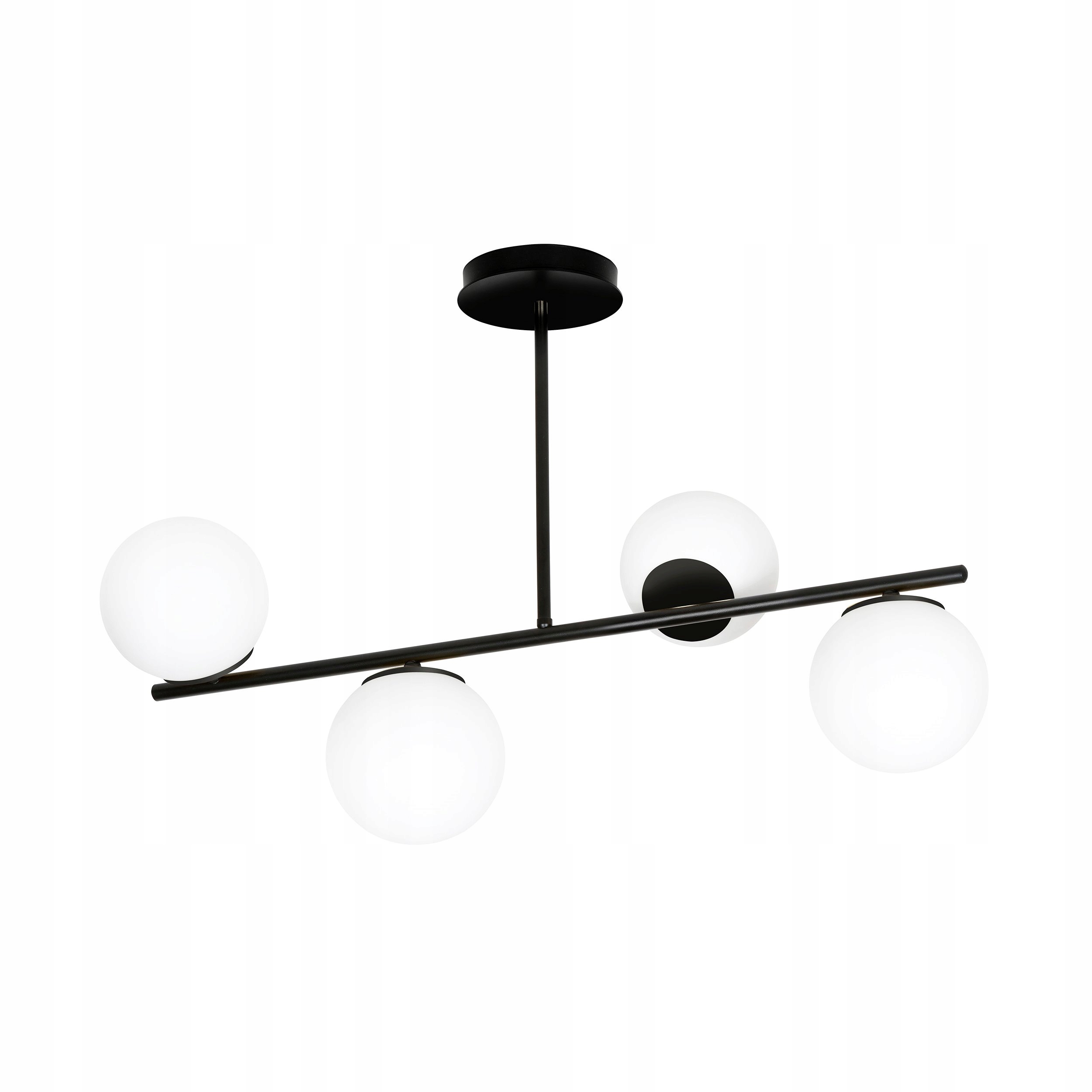 Stropná lampa stropné svietidlo Bior 4 čierna, biela, okrúhle sklenené gule do spálne