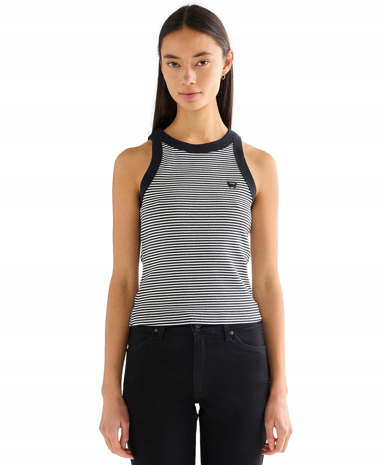 Tričko Wrangler Ringer Tank 112378069 Black M