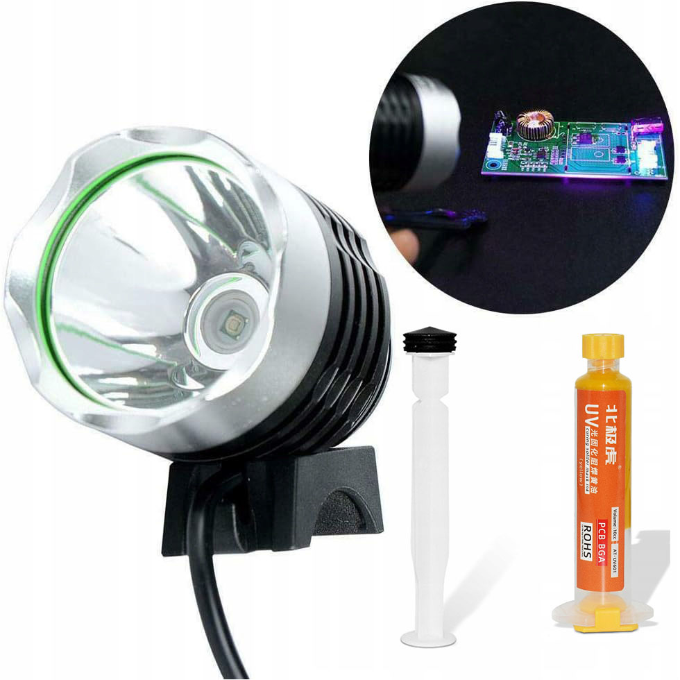ZESTAW SOLDERMASKA POMARAŃCZOWA DO PŁYTEK DRUKOWANYCH PCB UV LAMPA UV