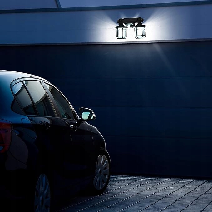 LAMPA SOLARNA LED PODWÓJNA KINKIET Z CZUJNIKIEM RUCHU DO OGRODU GARAŻU IP65 Stan opakowania oryginalne