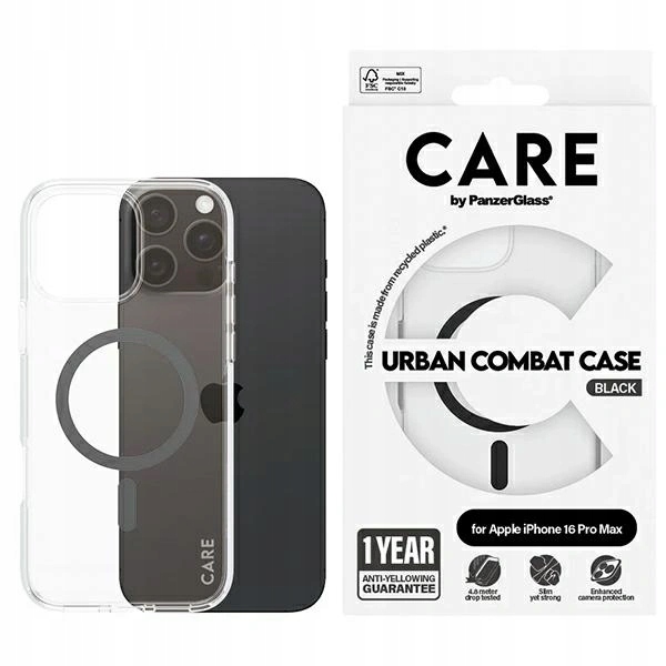 Pouzdro Care by PanzerGlass Flagship Case MagSafe pro iPhone 16 Pro Max, černé
