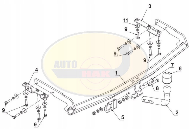 Hak holowniczy odkręcany NISSAN ALMERA TINO V78 Producent Auto-hak