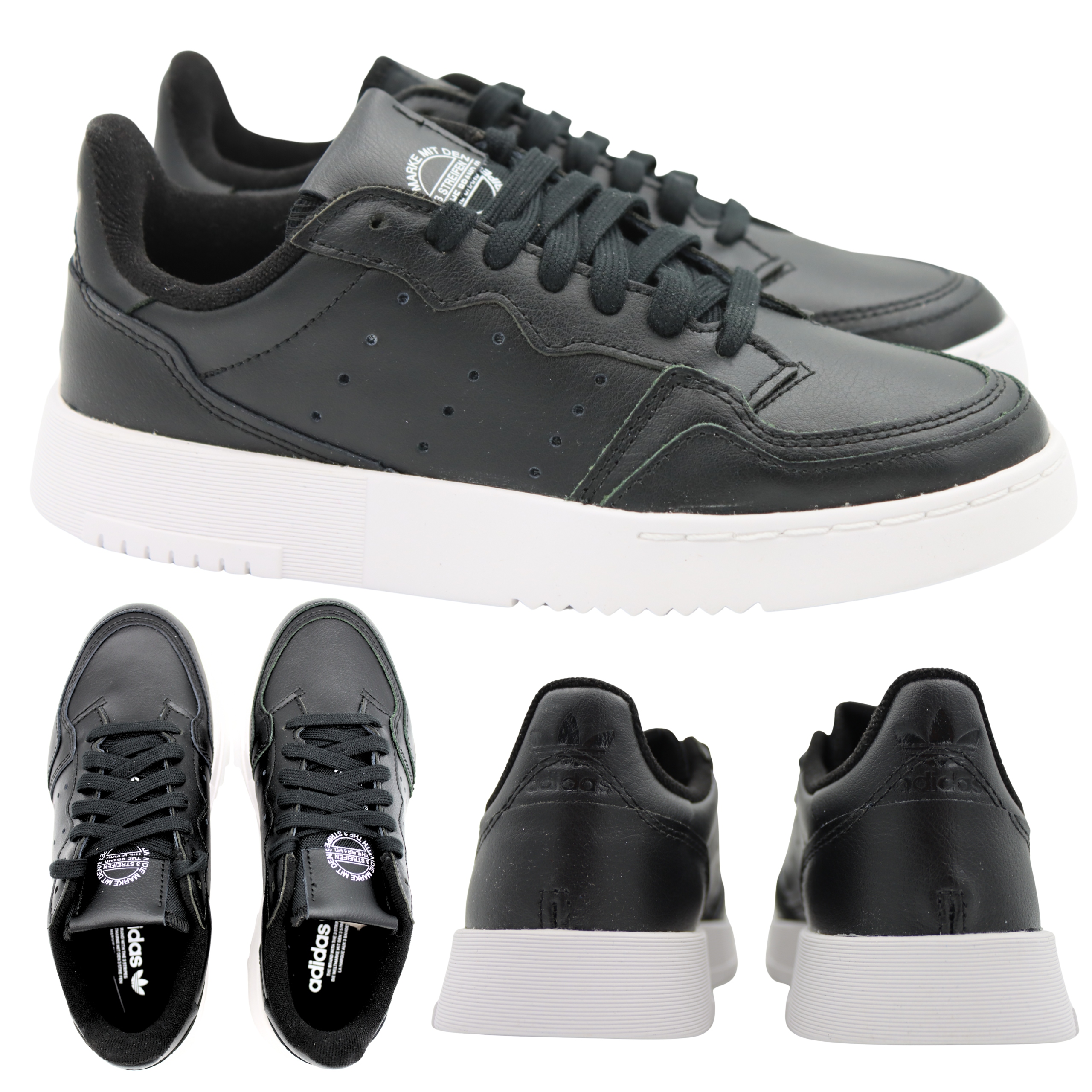 Dámské pohodlné tenisky černé kožené Adidas Supercourt Vel. 38 2/3