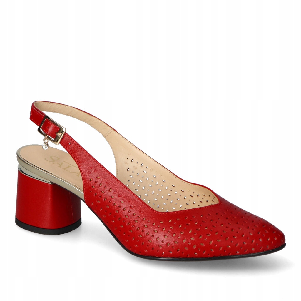 Dámské sandály Sala Červené Lico Kožené 36