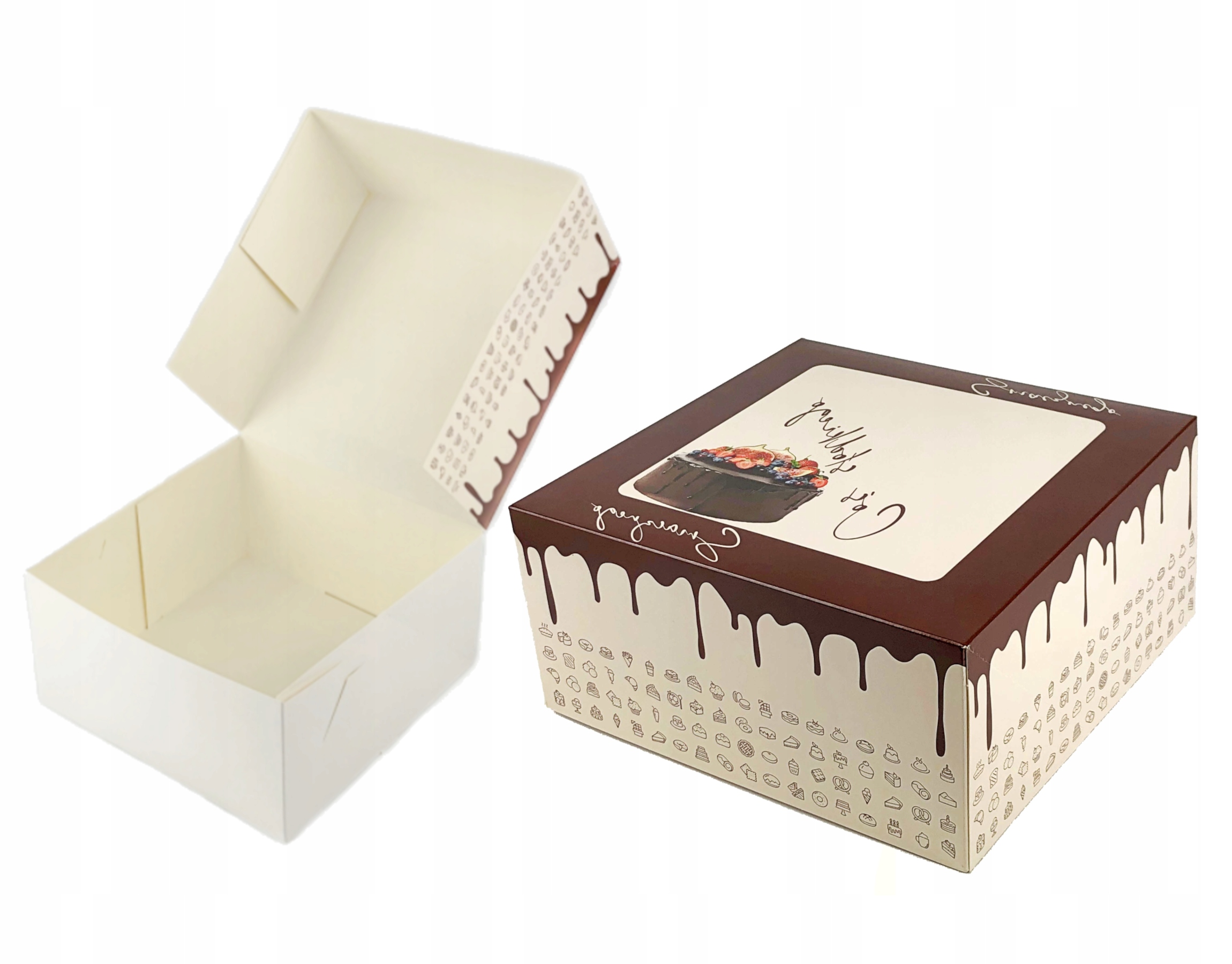 

Karton Pudełko Na Tort Ciasto Ornament 25x25