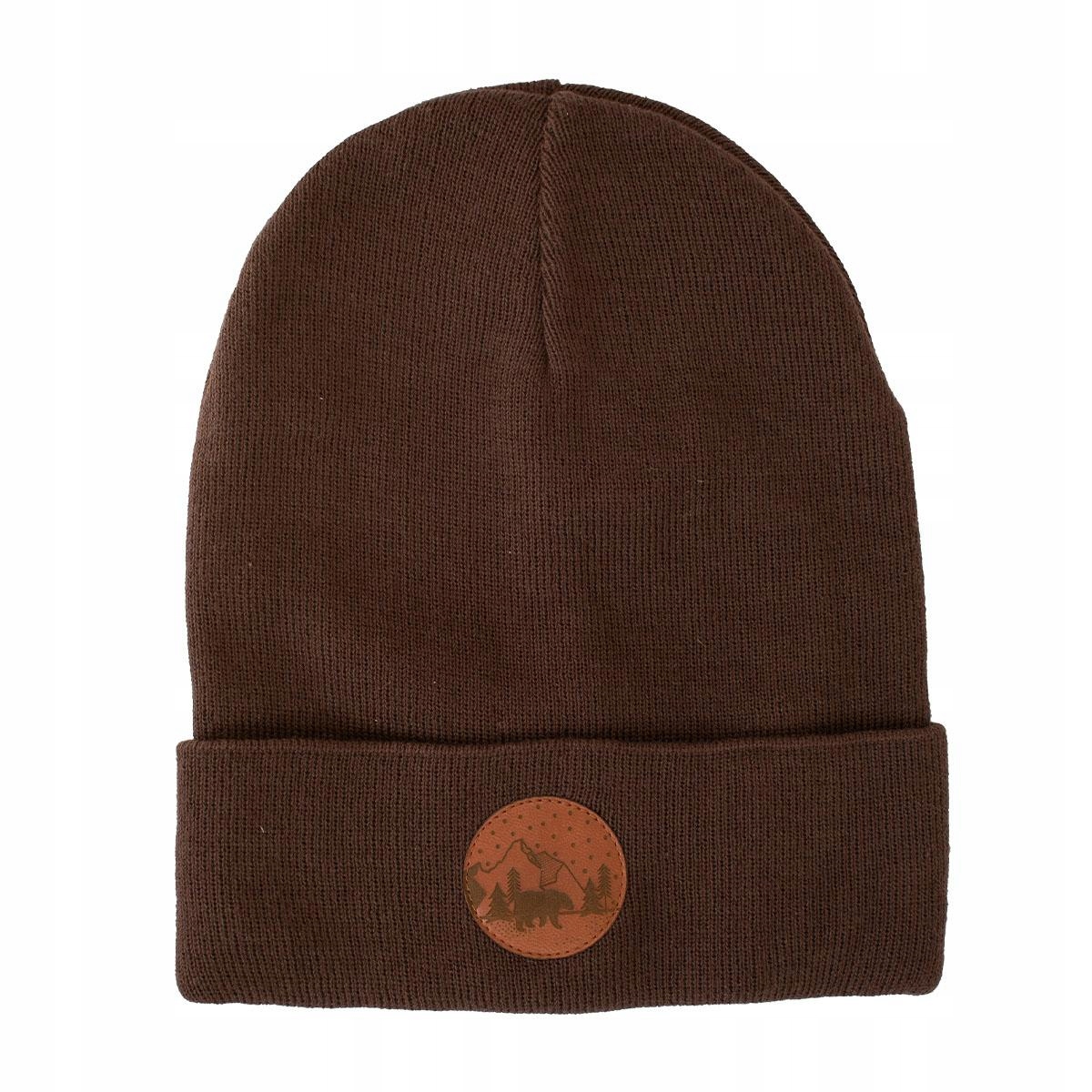 

Czapka beanie brązowa 814D