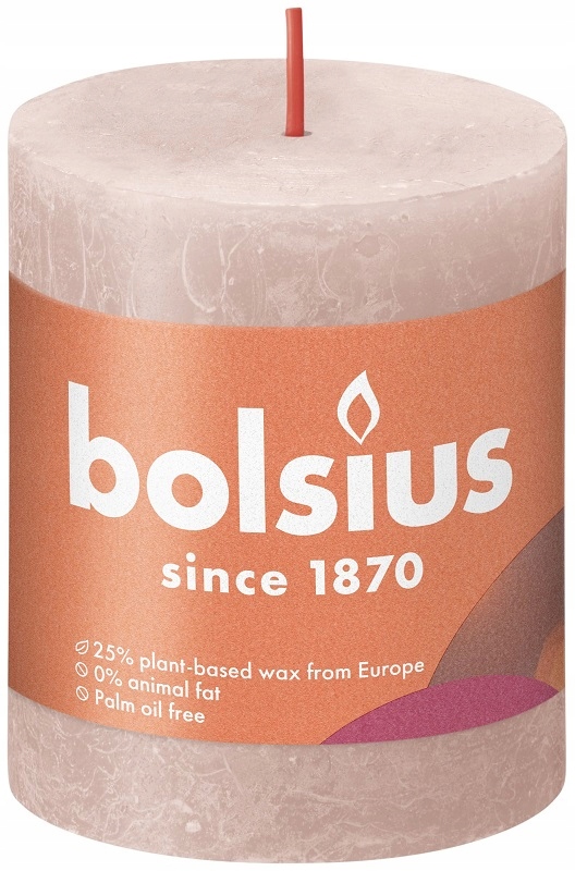 

Bolsius Świeca Rustic Shine 80/68 Mglisty Róż
