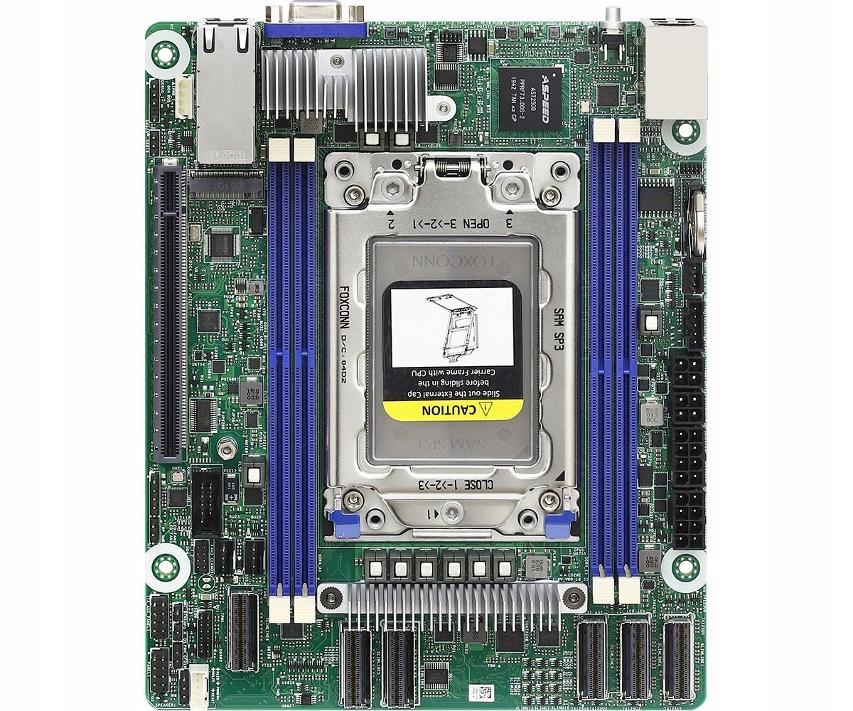 ASRock ROMED4ID-2T, 1xSKT SP3, Amd Epyc 7000, SoC, Sata, NVMe, 1xM.2