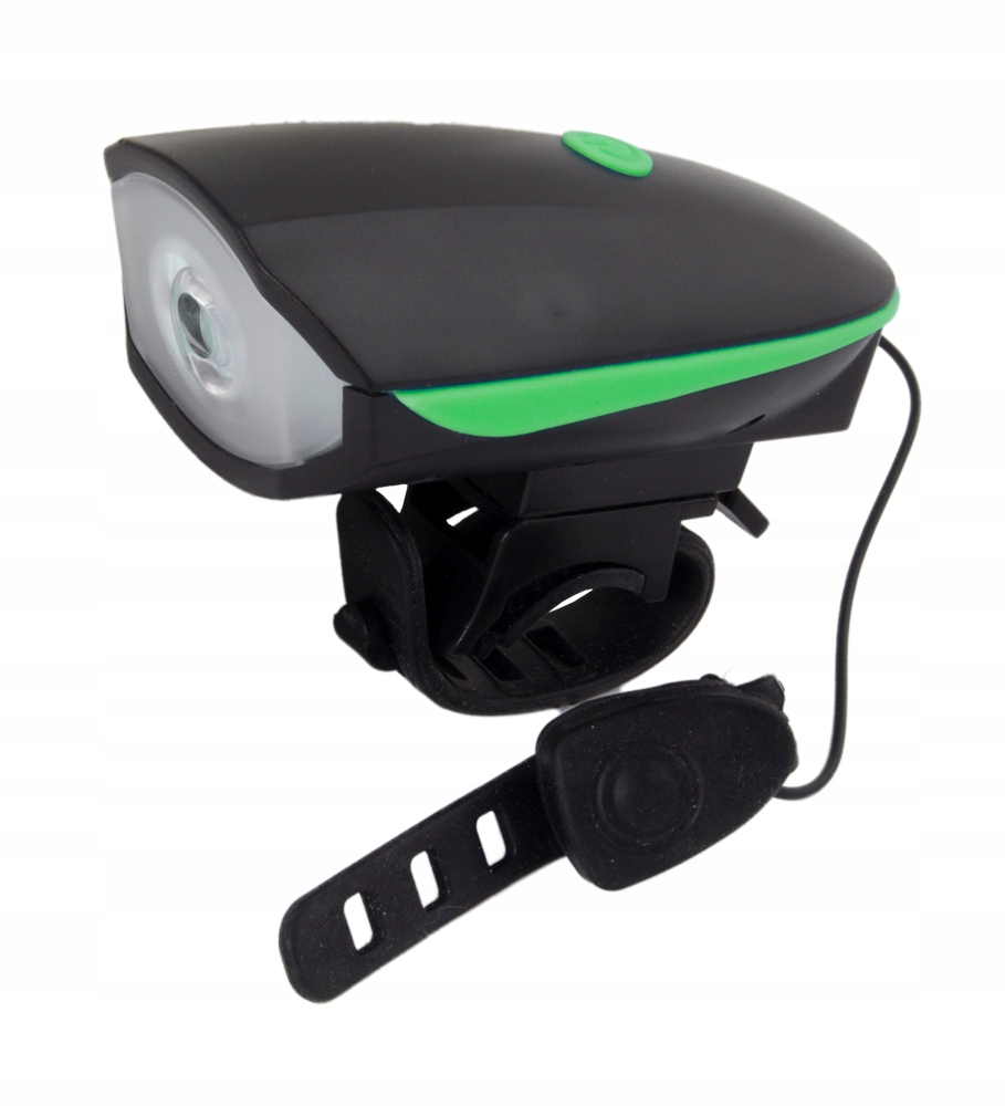 LAMPKA LED ROWEROWA NA PRZÓD Z DZWONKIEM ALFARD