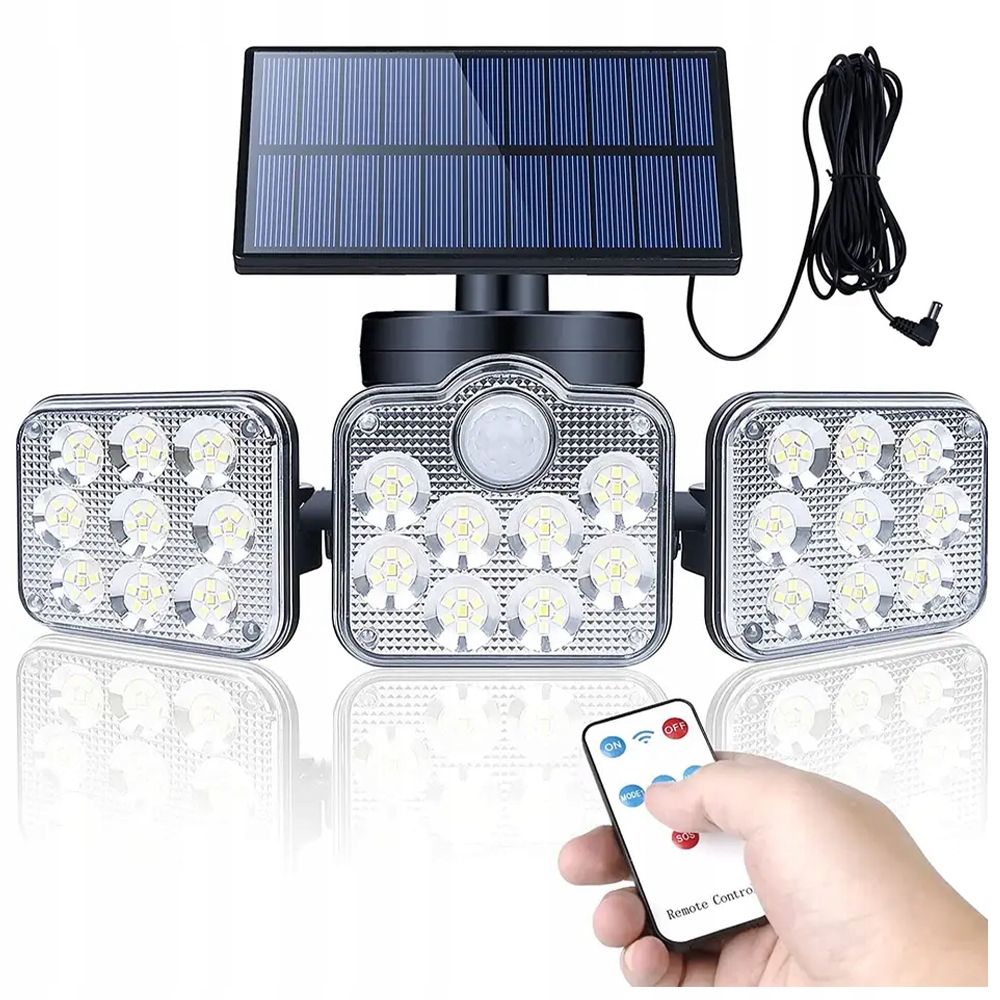 

Lampa Solarna Led Czujnik Ruchu Zmierzchu Pilot