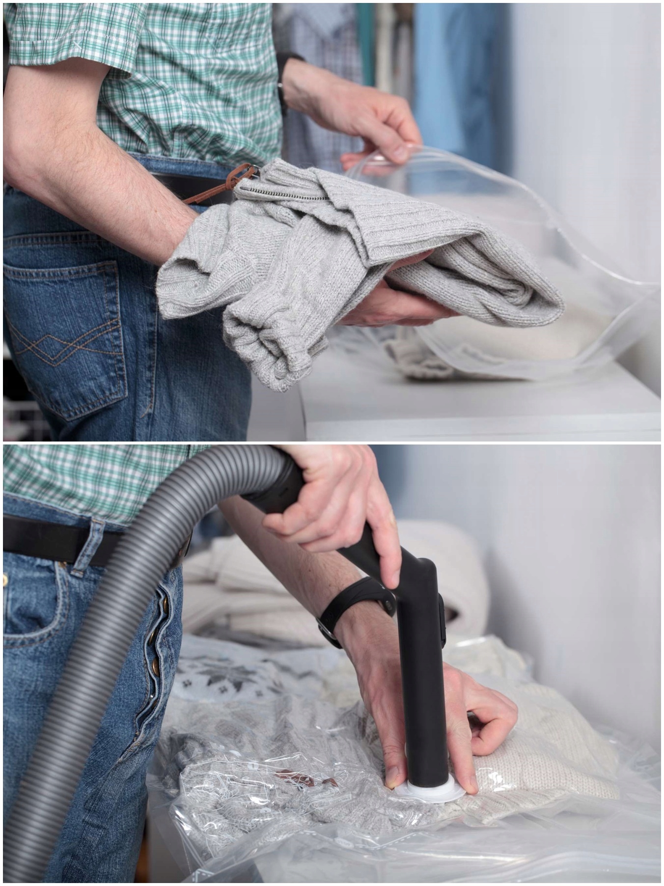 Levně Vakuový Pytel Na Oblečení Povlečení Organizér Do Skříně Velký 70X100 Balení