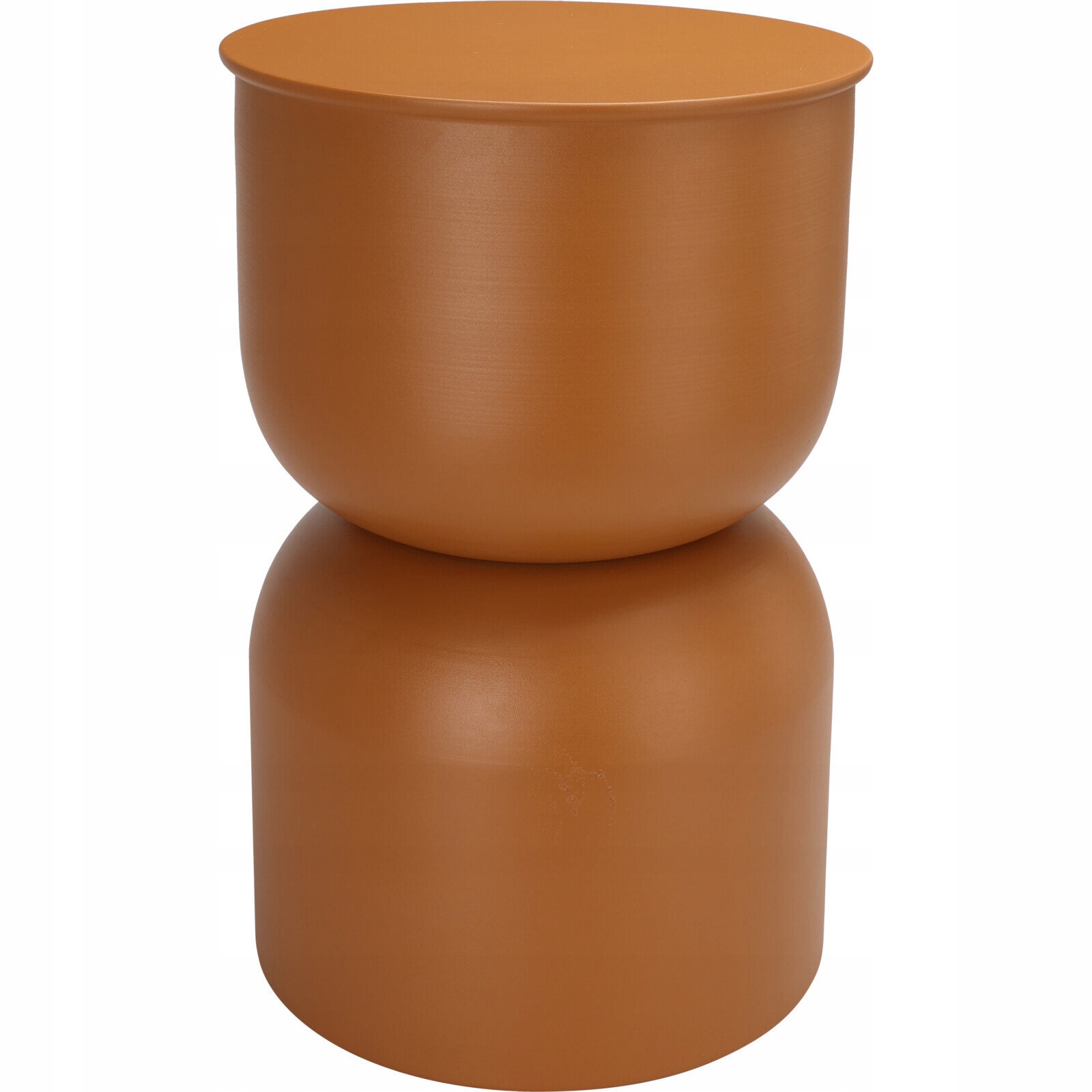 Stolík Kolóna Kovový Matný Ø 31 CM Výška 46 CM Oranžový