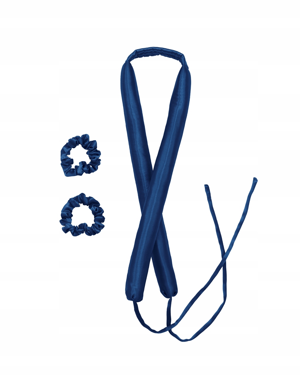 ALMANIA Szeroki wałek do włosów jedwab - granatowy Marka ALMANIA