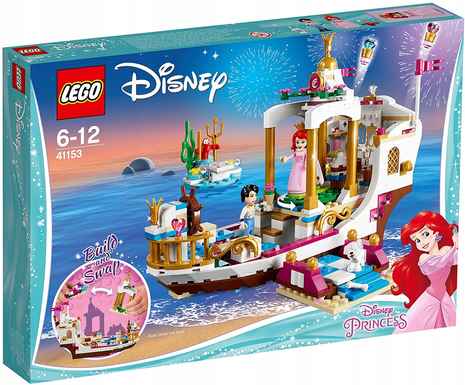 LEGO Disney 41153 Uroczysta Łódź Arielki Mała Syrenka Piesek