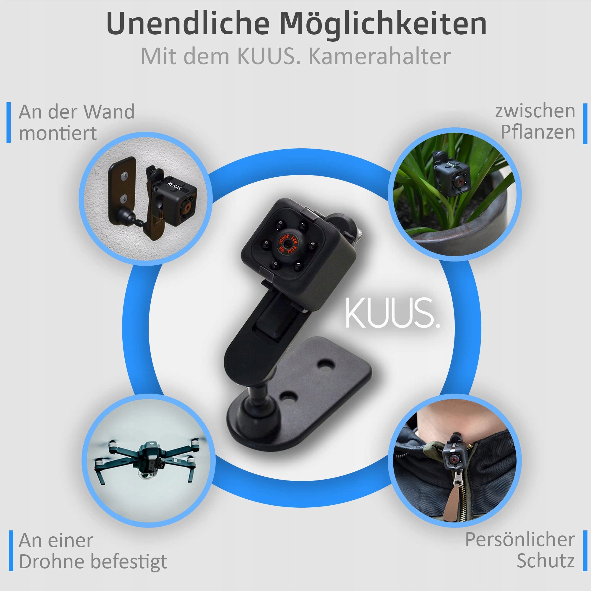 KUUS C1 Mini Kamera Wewnętrzna Full HD 1080P z 32GB SD — miniatura 4