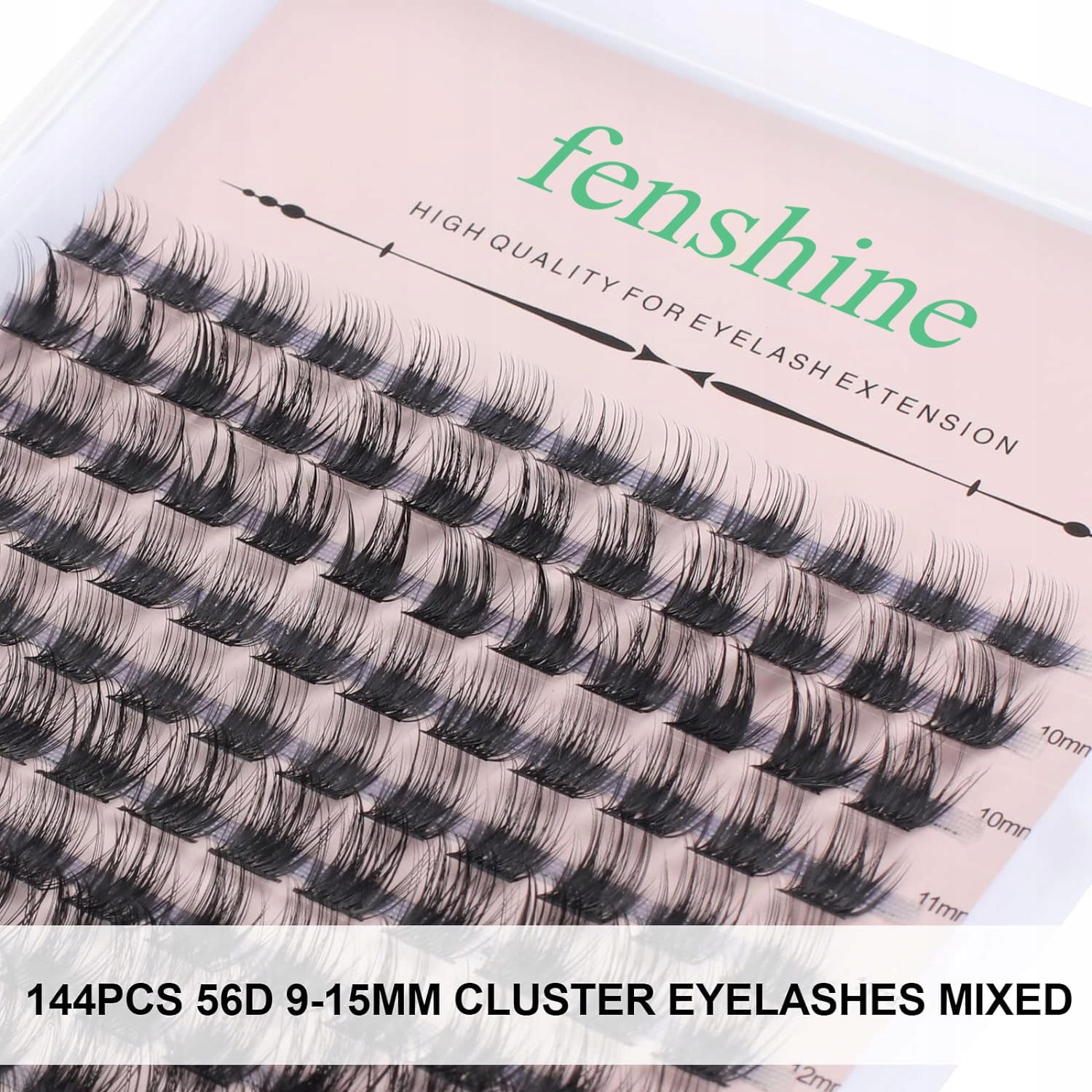 FENSHINE Kępki Rzęs Indywidualne Miękkie Rzęsy C/D Curl 9-15mm Do Domu — miniatura 2