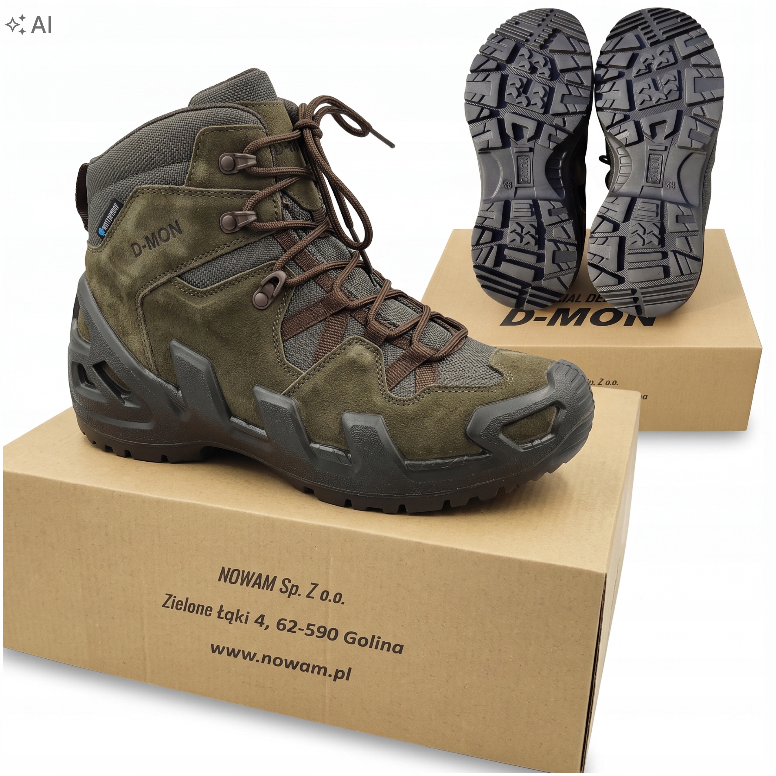 Vojenské Taktické Boty D-mon 41 Voděodolná Semišová Kůže Survival Trekking