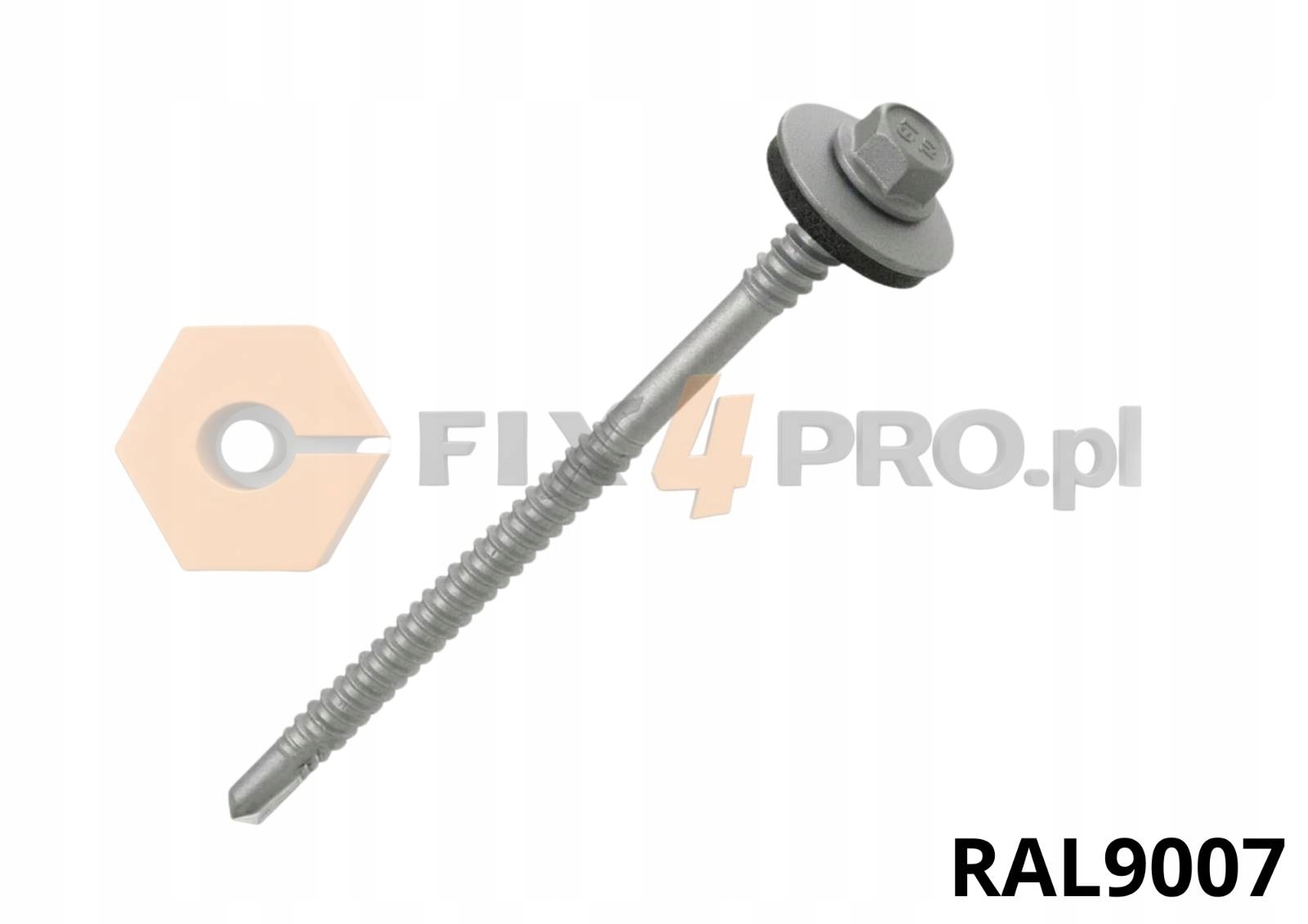 Wkręty do płyt warstwowych Etanco GT6 GTR6 5,5x175mm 100szt Ral 9007 Srebrn